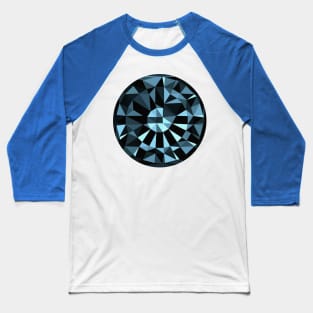 Blue Ice Diamond Geometric circle pattern. Baseball T-Shirt